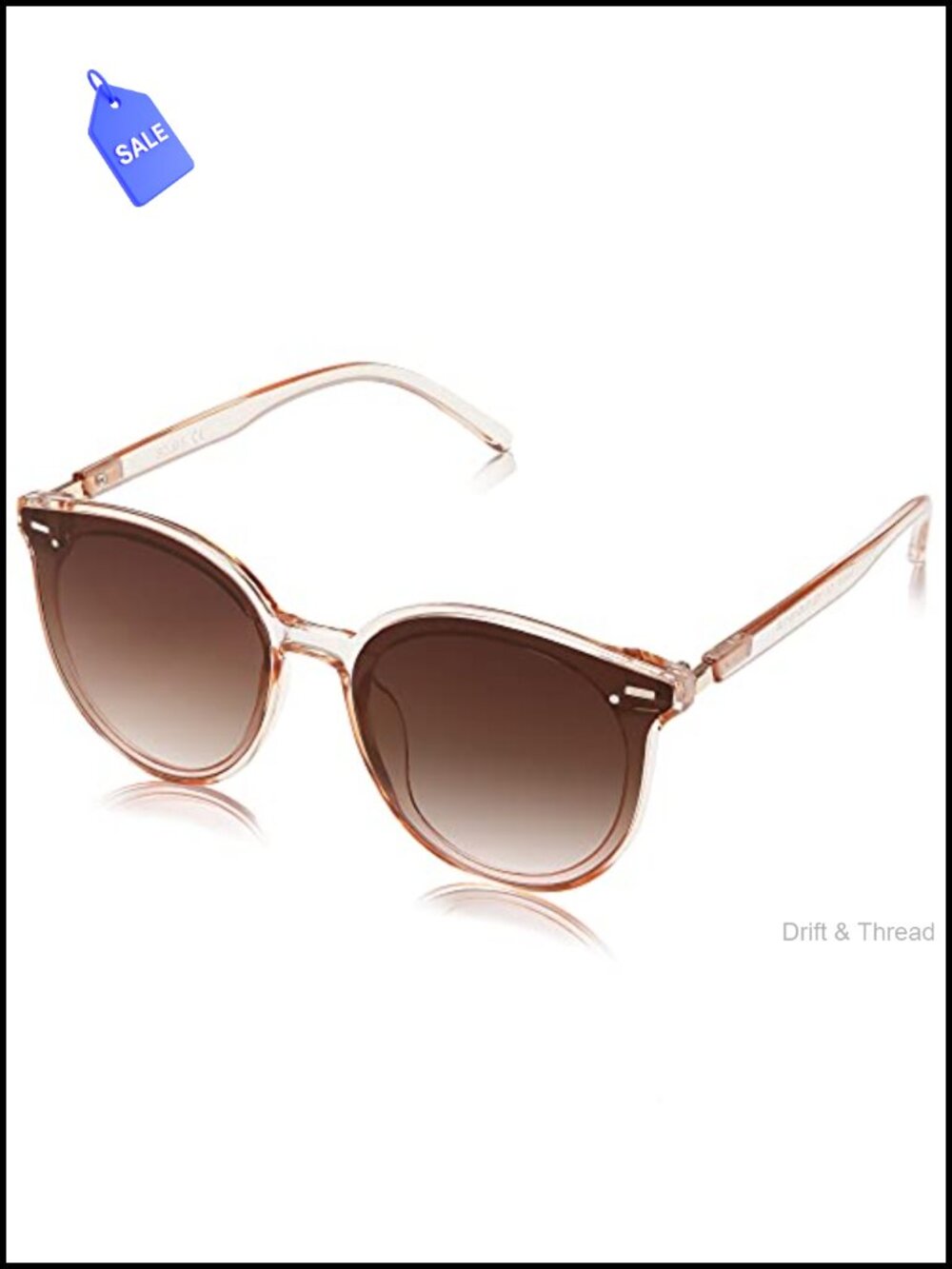 Retro Vintage Round UV400 Sunglasses Full-Frame Lightweight